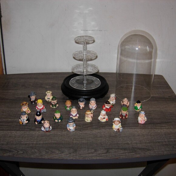 23 Made In England Enameled Pewter Vintage Thimbles With Dome